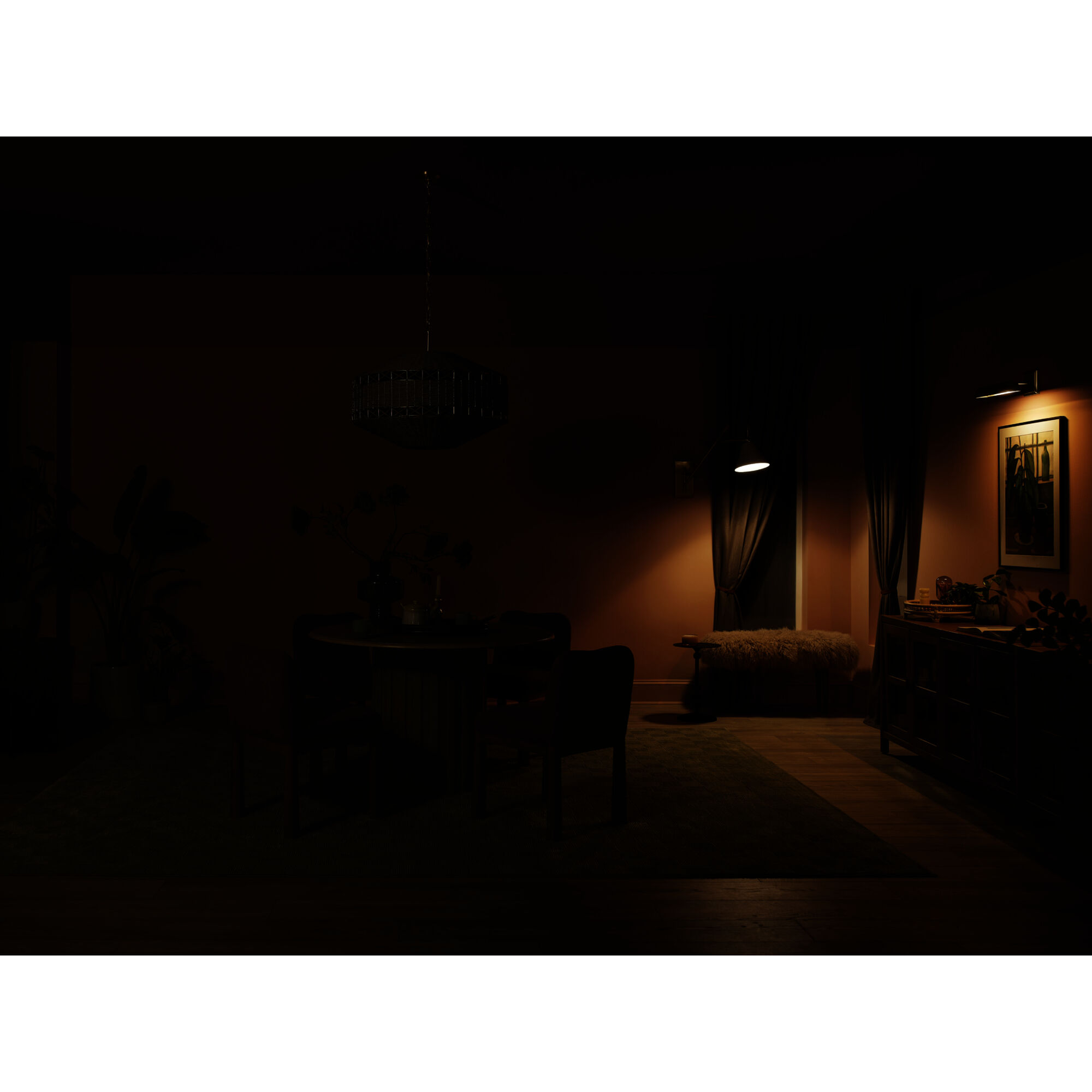 Lulo 4 Light Champagne Bronze Pendant Ceiling Light